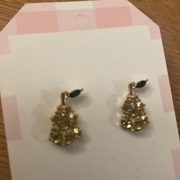 BOUTIQUE PEAR EARRINGS, NWT - Picture 2 of 3
